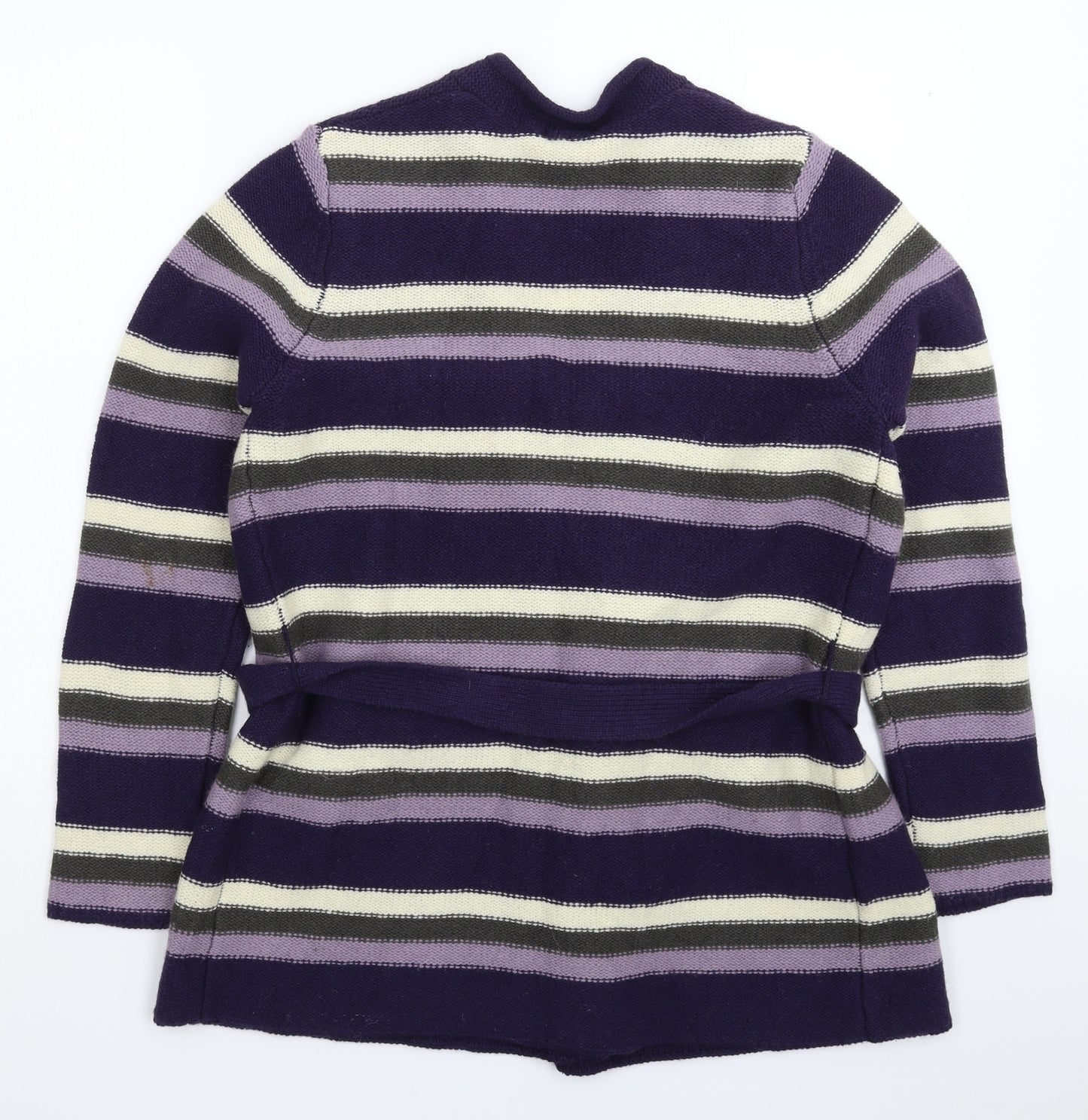 Hawkshead Womens Multicoloured Striped Knit Cardigan Jumper Size 16