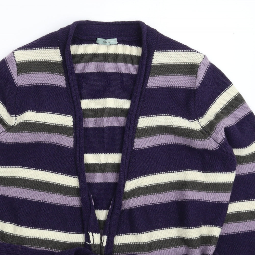 Hawkshead Womens Multicoloured Striped Knit Cardigan Jumper Size 16