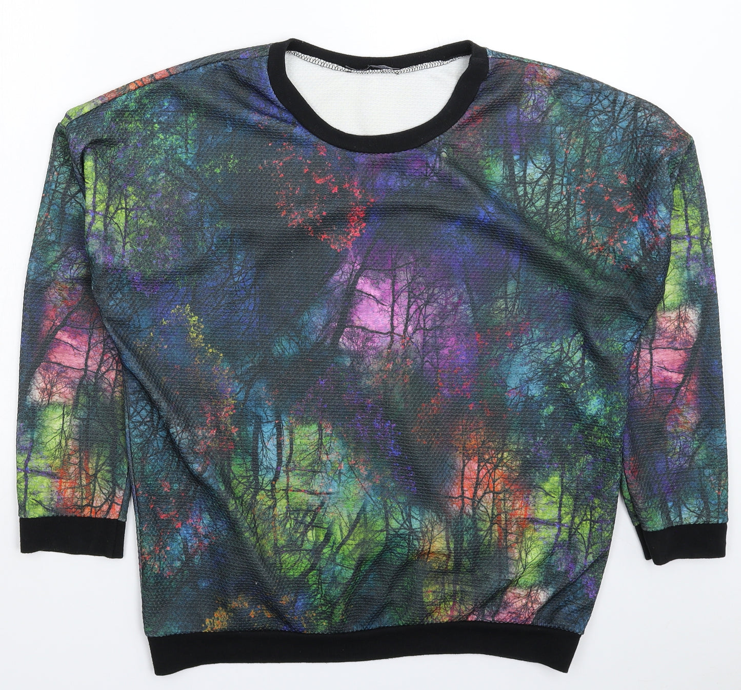 QED London Womens Multicoloured   Pullover Sweatshirt Size 14  - Oversized