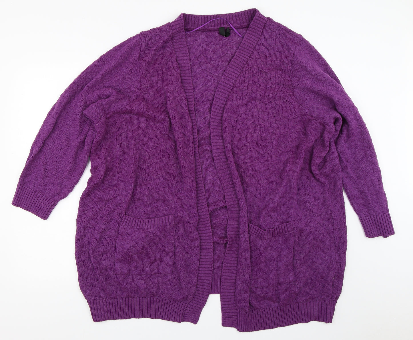 Preworn Womens Purple   Cardigan Jumper Size 22