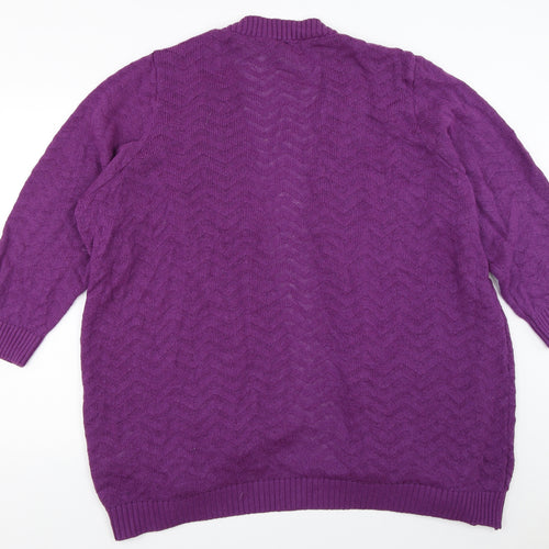 Preworn Womens Purple   Cardigan Jumper Size 22