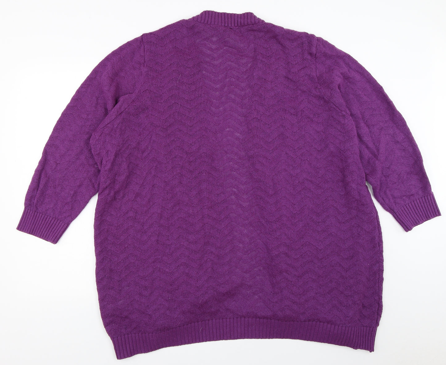 Preworn Womens Purple   Cardigan Jumper Size 22