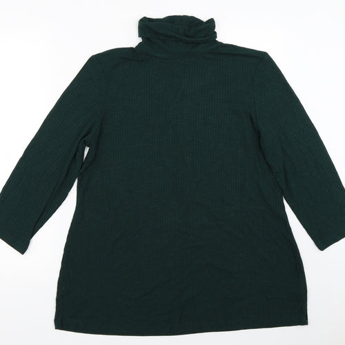 Nina Leonard Womens Green   Basic T-Shirt Size XL