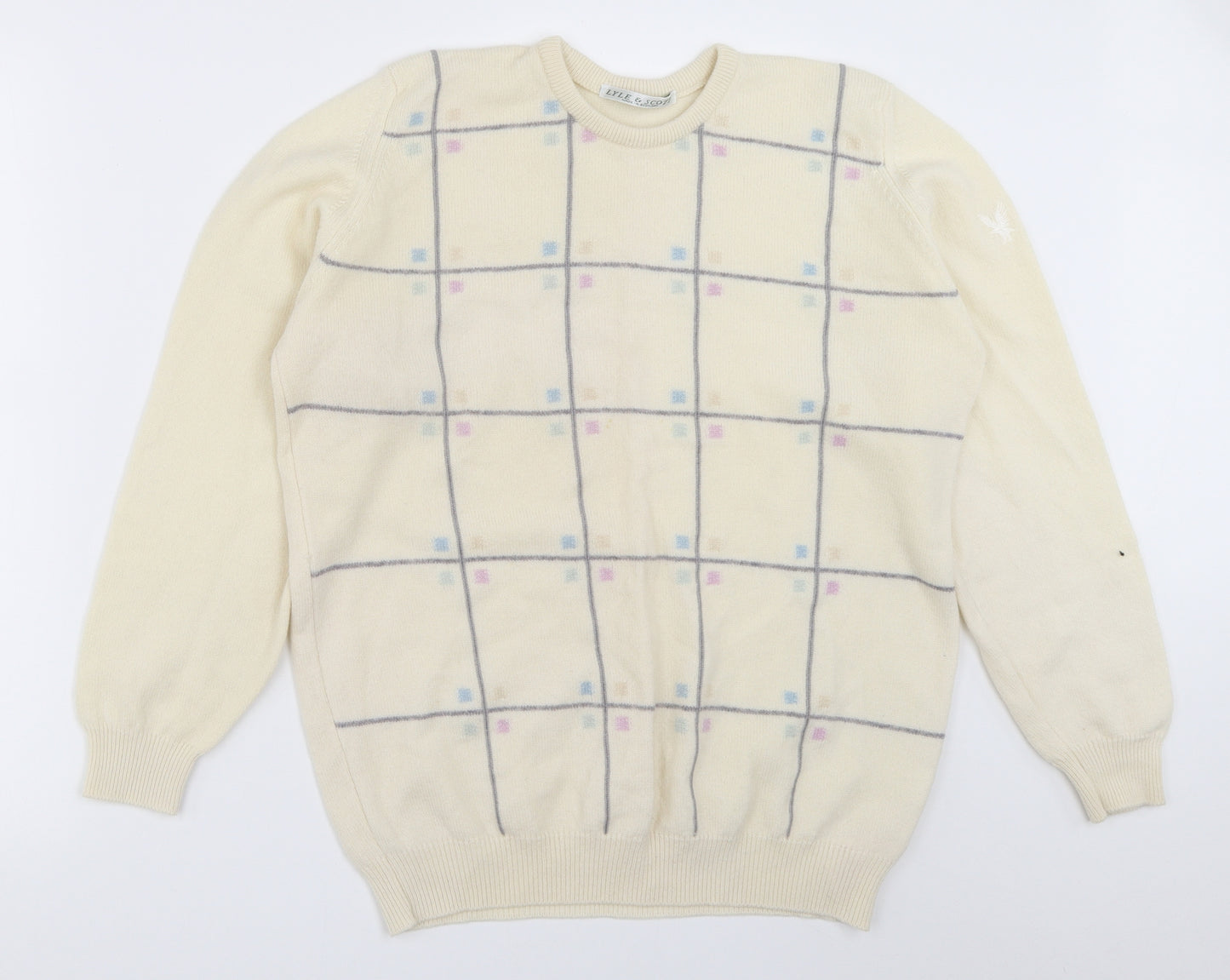 Lyle & Scott Womens Ivory   Pullover Jumper Size M