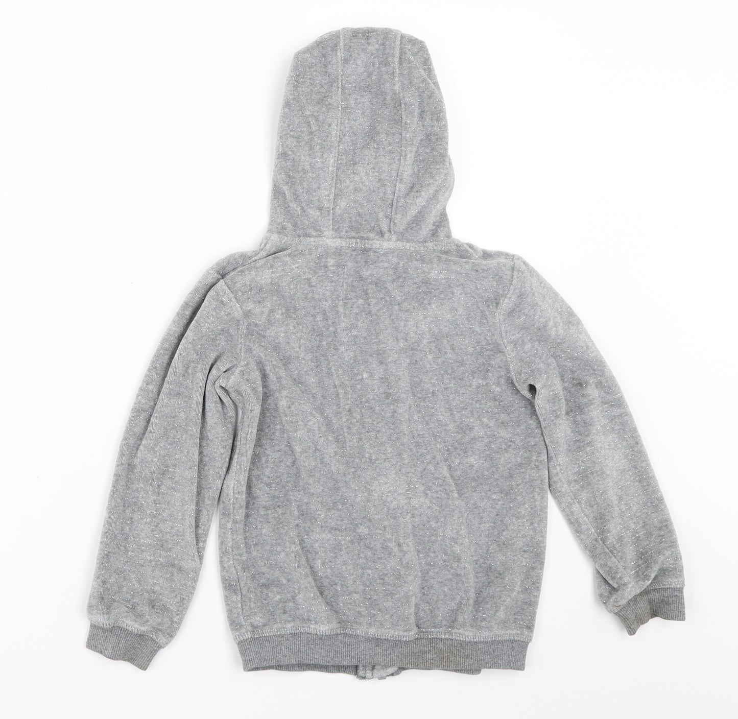 George Girls Grey   Full Zip Hoodie Size 5-6 Years