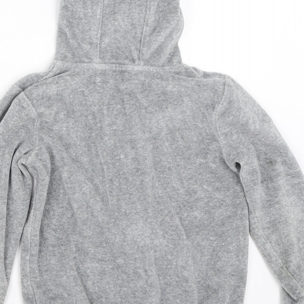 George Girls Grey   Full Zip Hoodie Size 5-6 Years