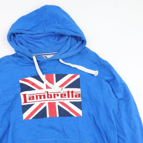 Lambretta Mens Blue   Pullover Hoodie Size 3XL
