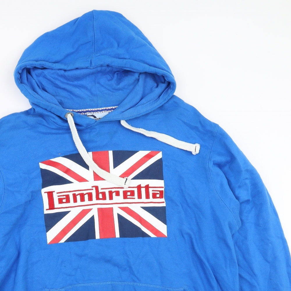 Lambretta Mens Blue   Pullover Hoodie Size 3XL