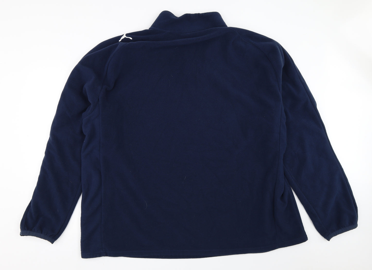 PUMA Mens Blue  Fleece Henley Sweatshirt Size 4XL  - preston north end