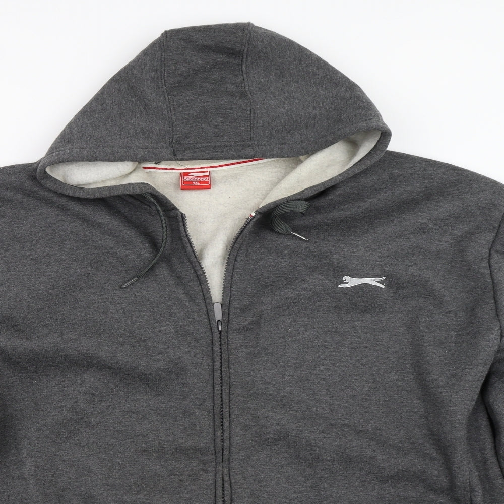 Slazenger Mens Grey   Full Zip Hoodie Size 4XL
