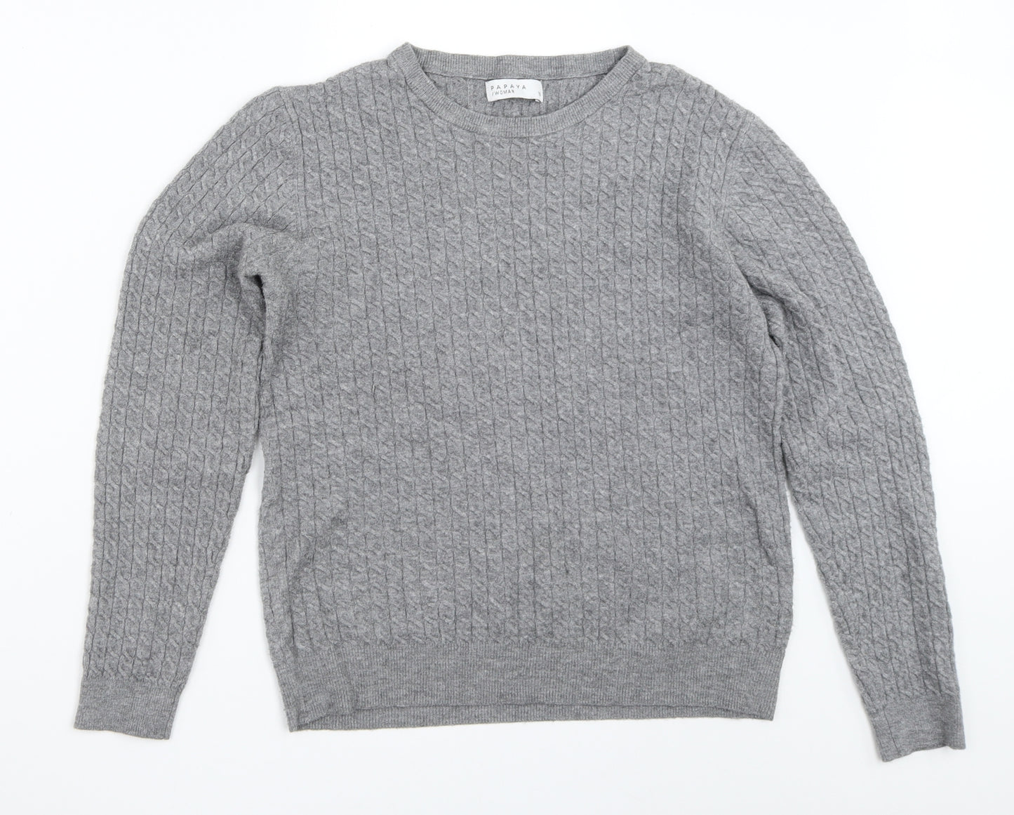 Papaya Womens Grey   Pullover Jumper Size 16