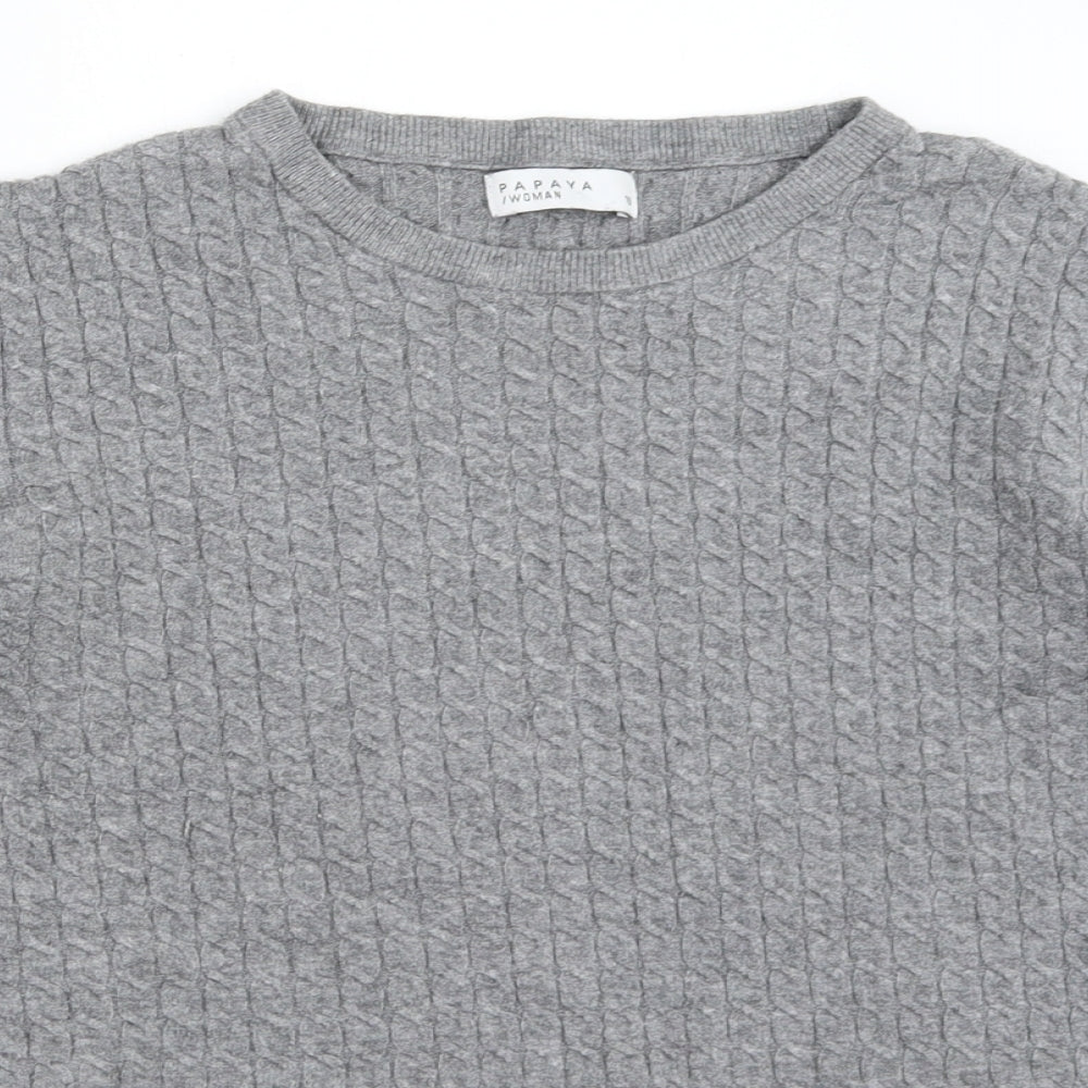 Papaya Womens Grey   Pullover Jumper Size 16