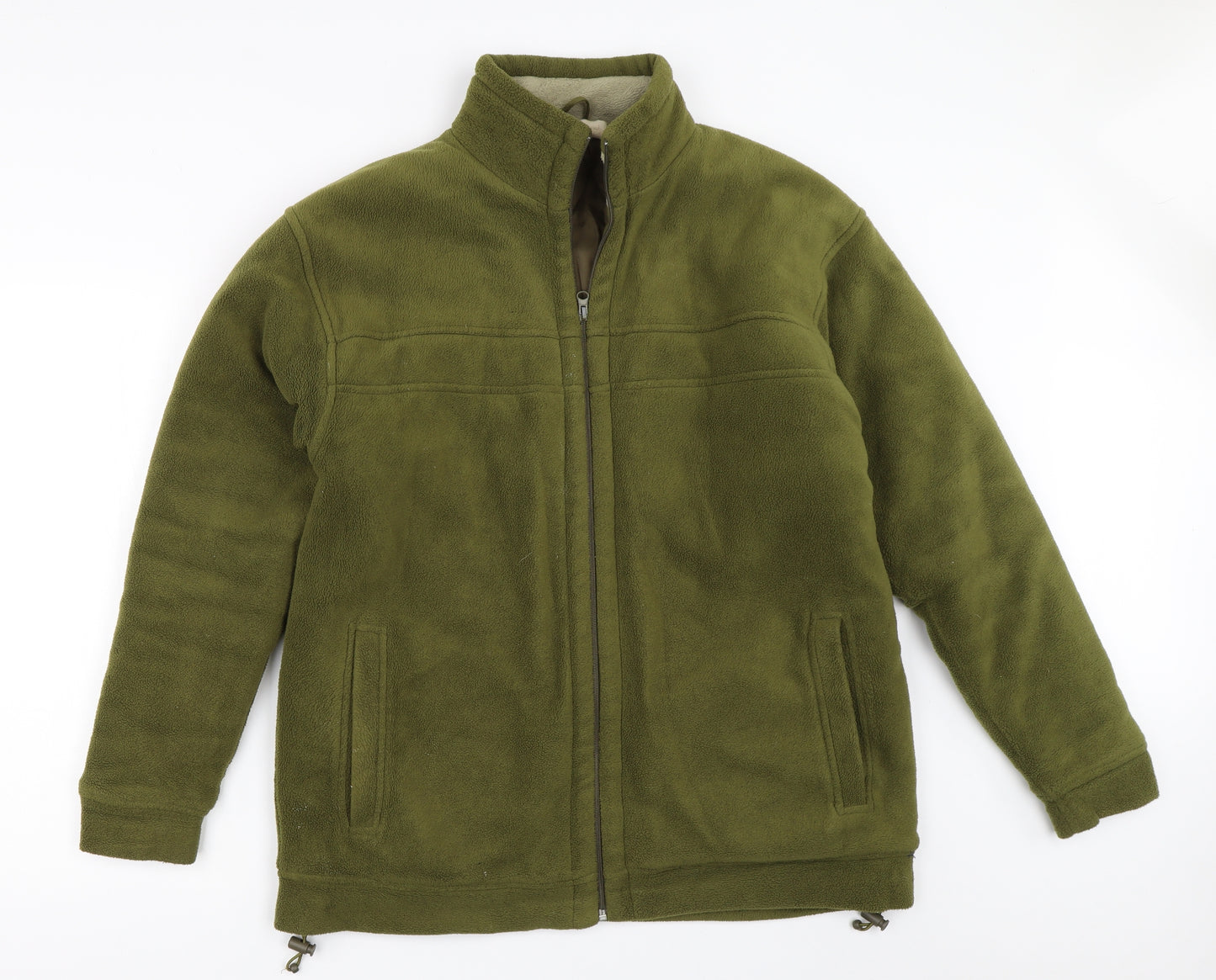 EWM Mens Green  Fleece Jacket Coat Size M