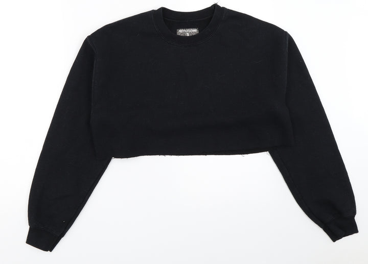 PRETTYLITTLETHING Womens Black   Pullover Sweatshirt Size S