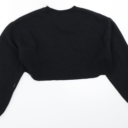 PRETTYLITTLETHING Womens Black   Pullover Sweatshirt Size S