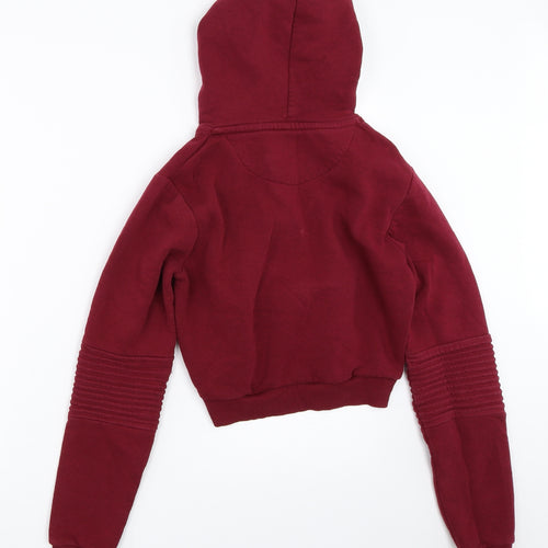 Sony Womens Red   Henley Hoodie Size 8