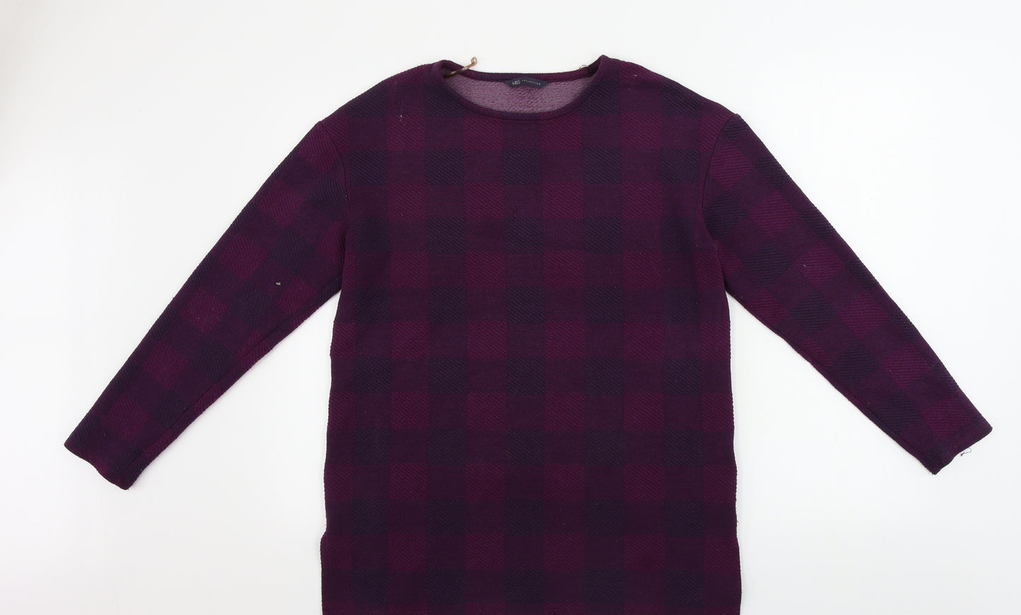 Marks and Spencer  Womens Purple Check  Jumper Dress  Size 12