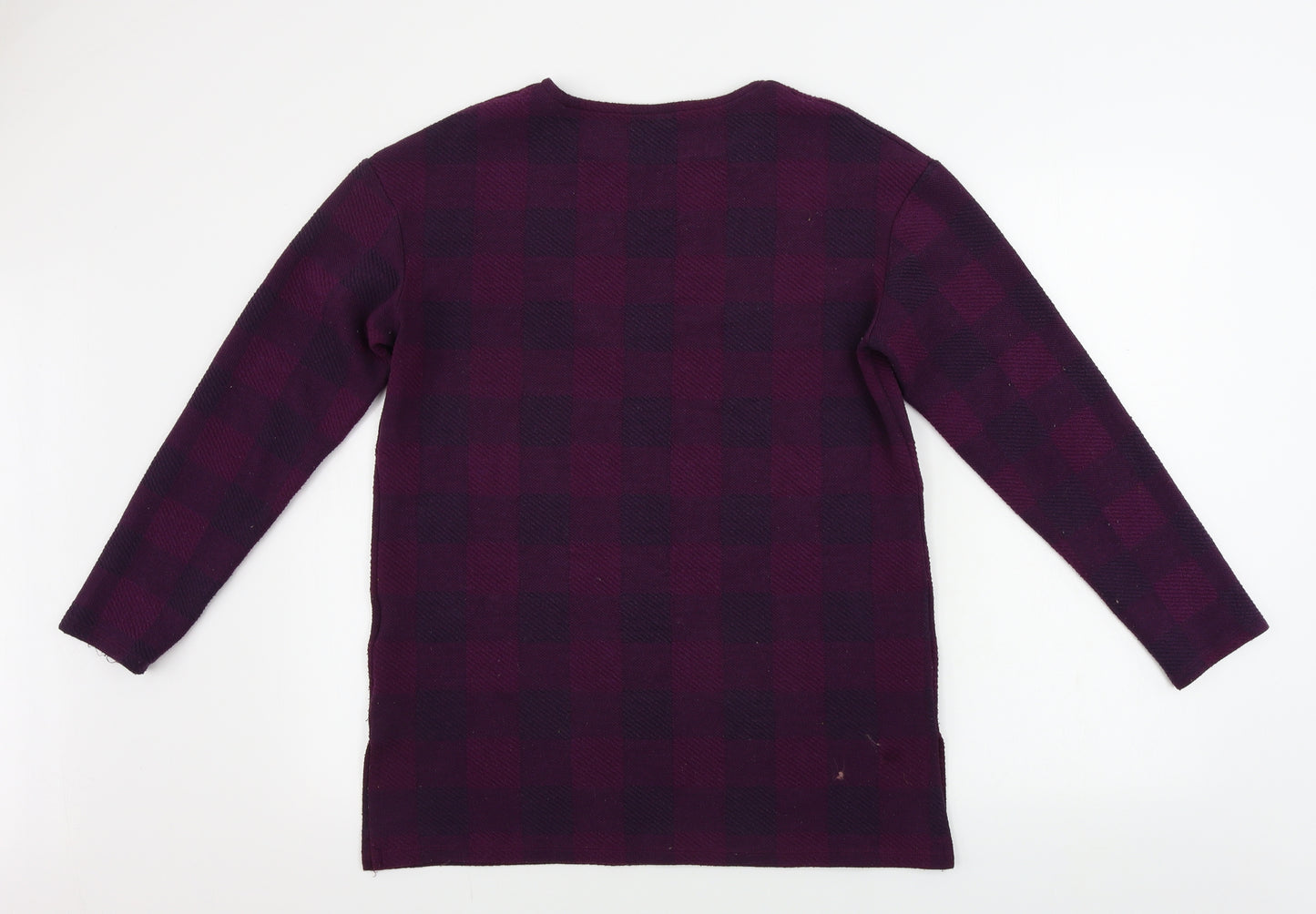 Marks and Spencer  Womens Purple Check  Jumper Dress  Size 12