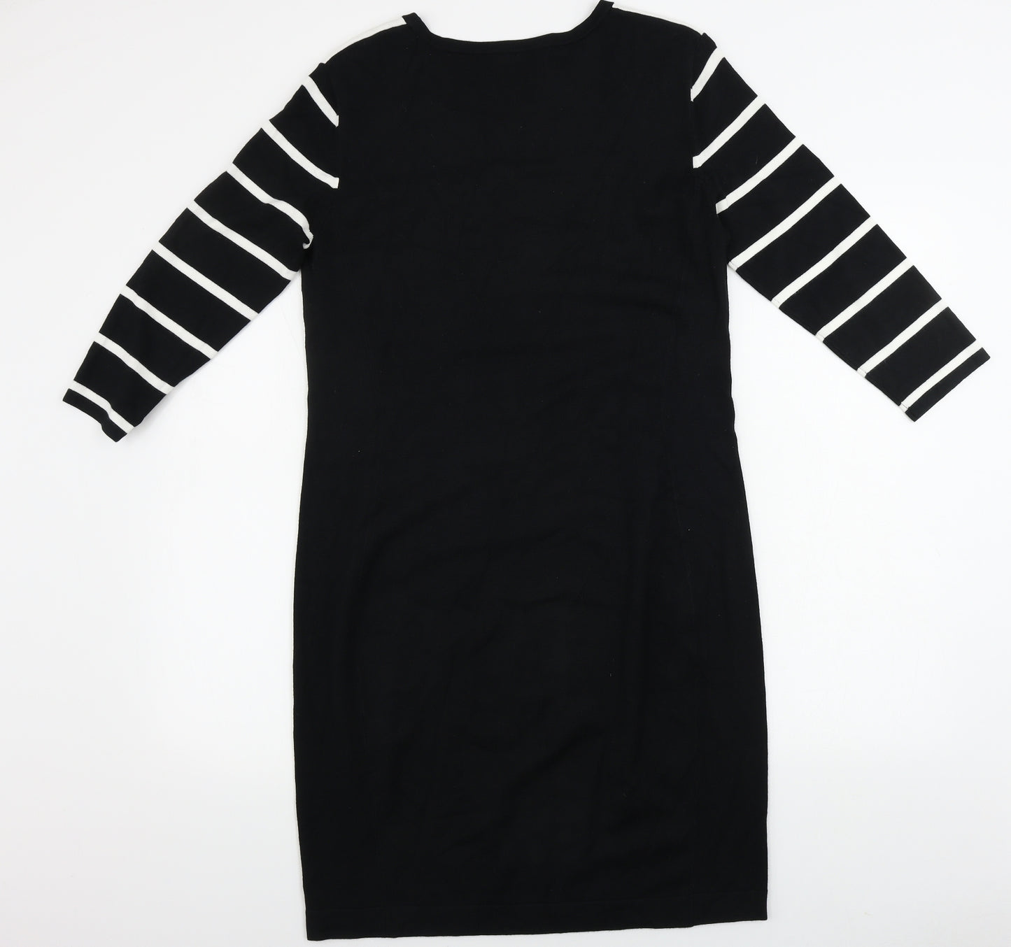 Roman  Womens Black Striped  Bodycon  Size 14