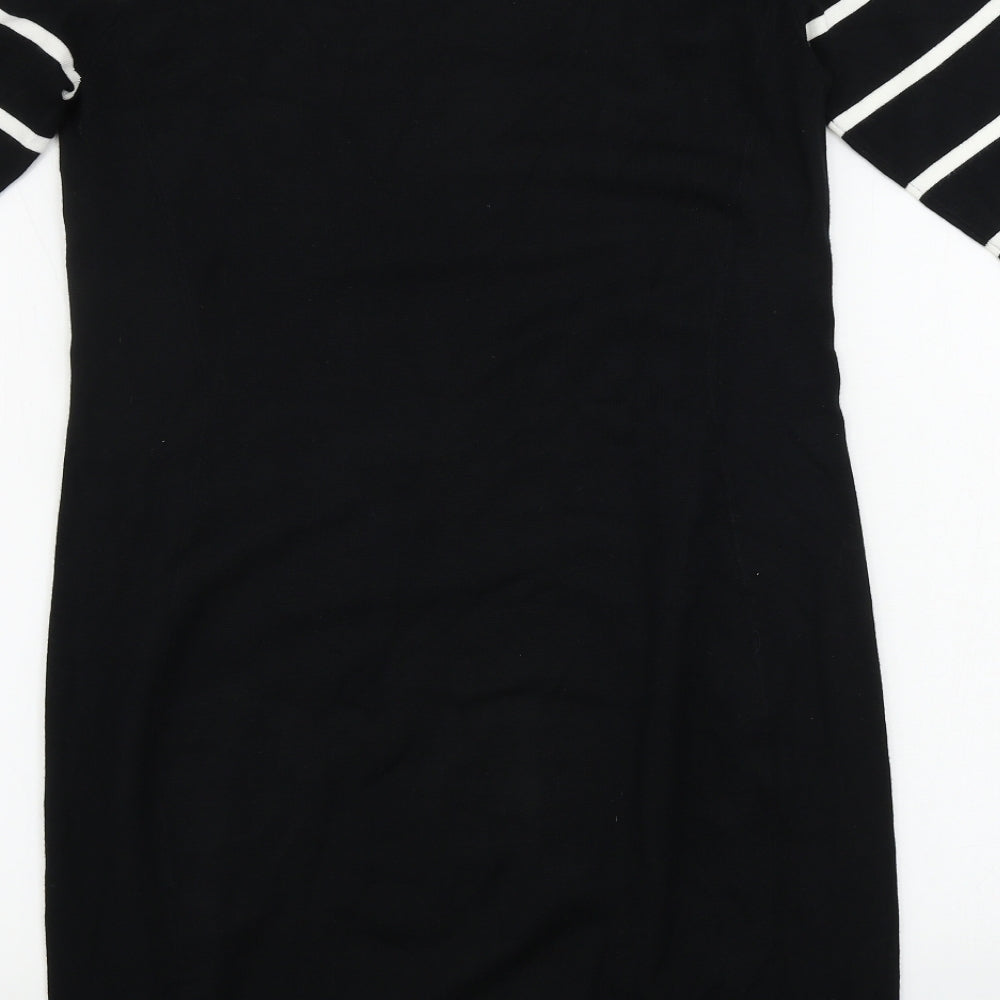 Roman  Womens Black Striped  Bodycon  Size 14