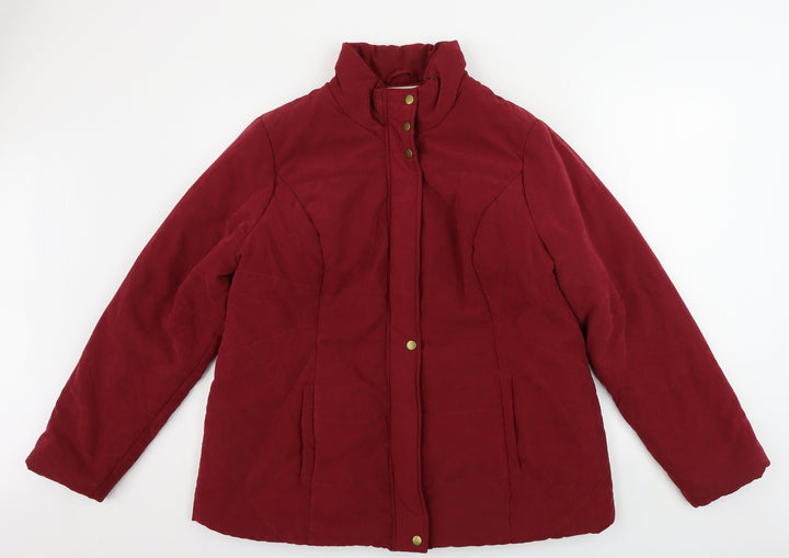 BHS Womens Red Jacket Coat Size 18