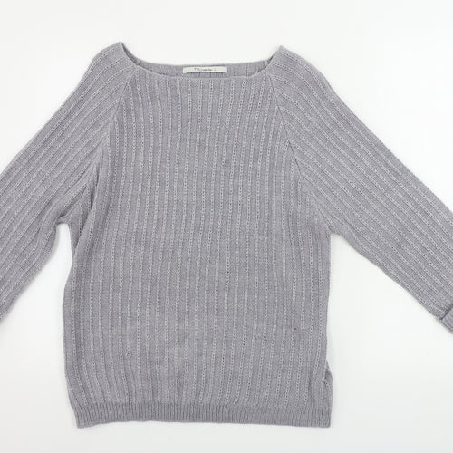 Tru Collection  Womens Grey   Pullover Jumper Size L