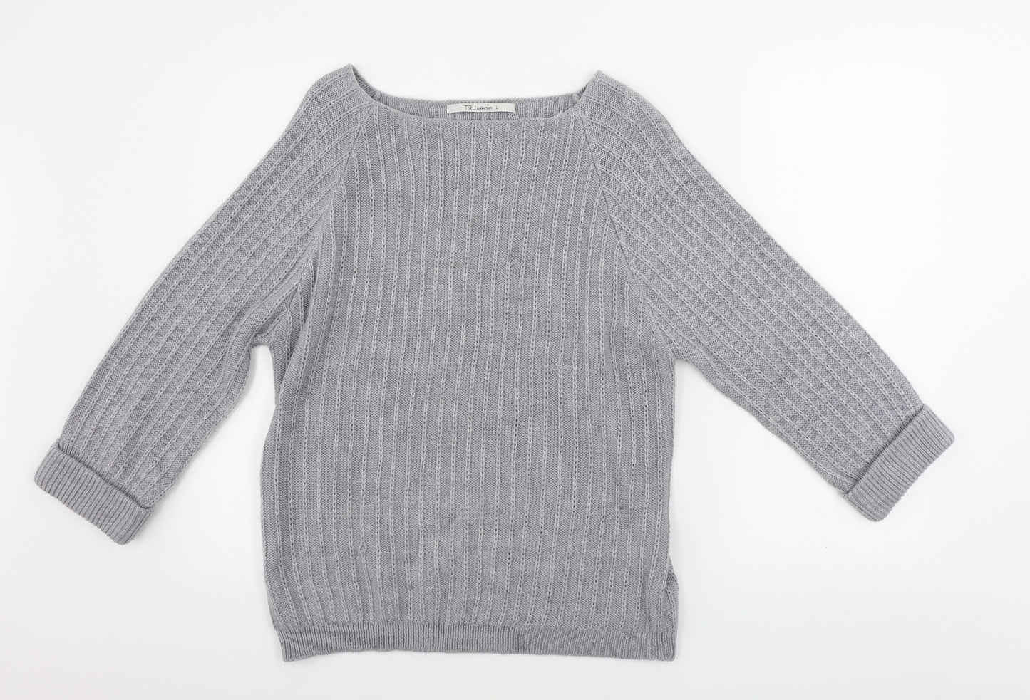 Tru Collection  Womens Grey   Pullover Jumper Size L