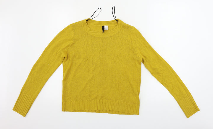 H&M  Womens Yellow   Pullover Jumper Size S
