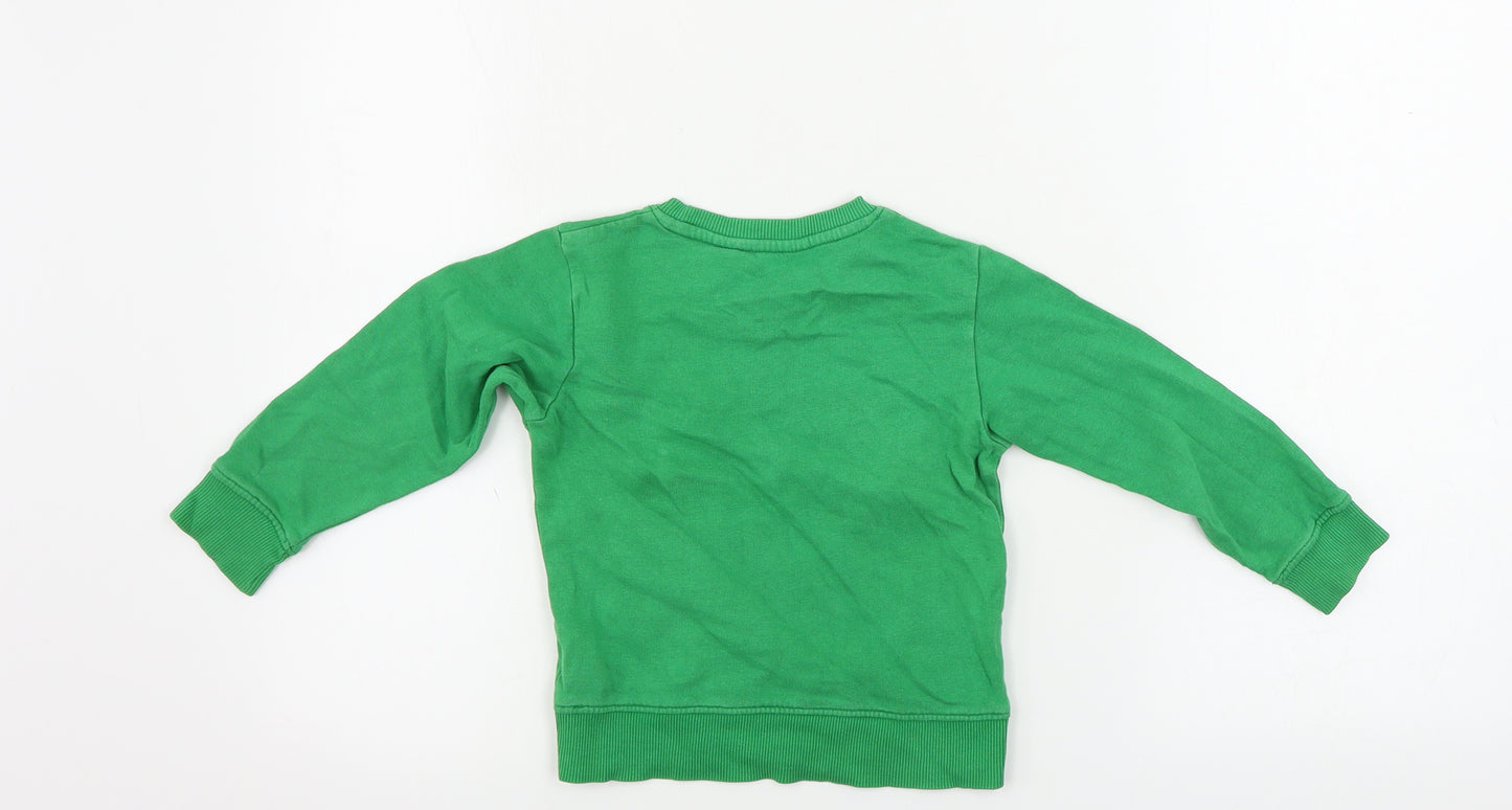 H&M  Boys Green   Pullover Jumper Size 2-3 Years  - Christmas Jumper
