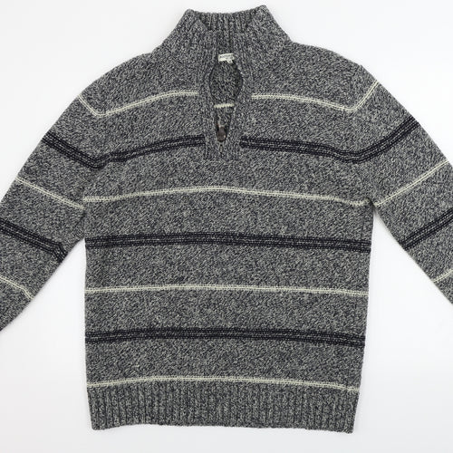 Boston crew    Mens Grey   Henley Jumper Size M