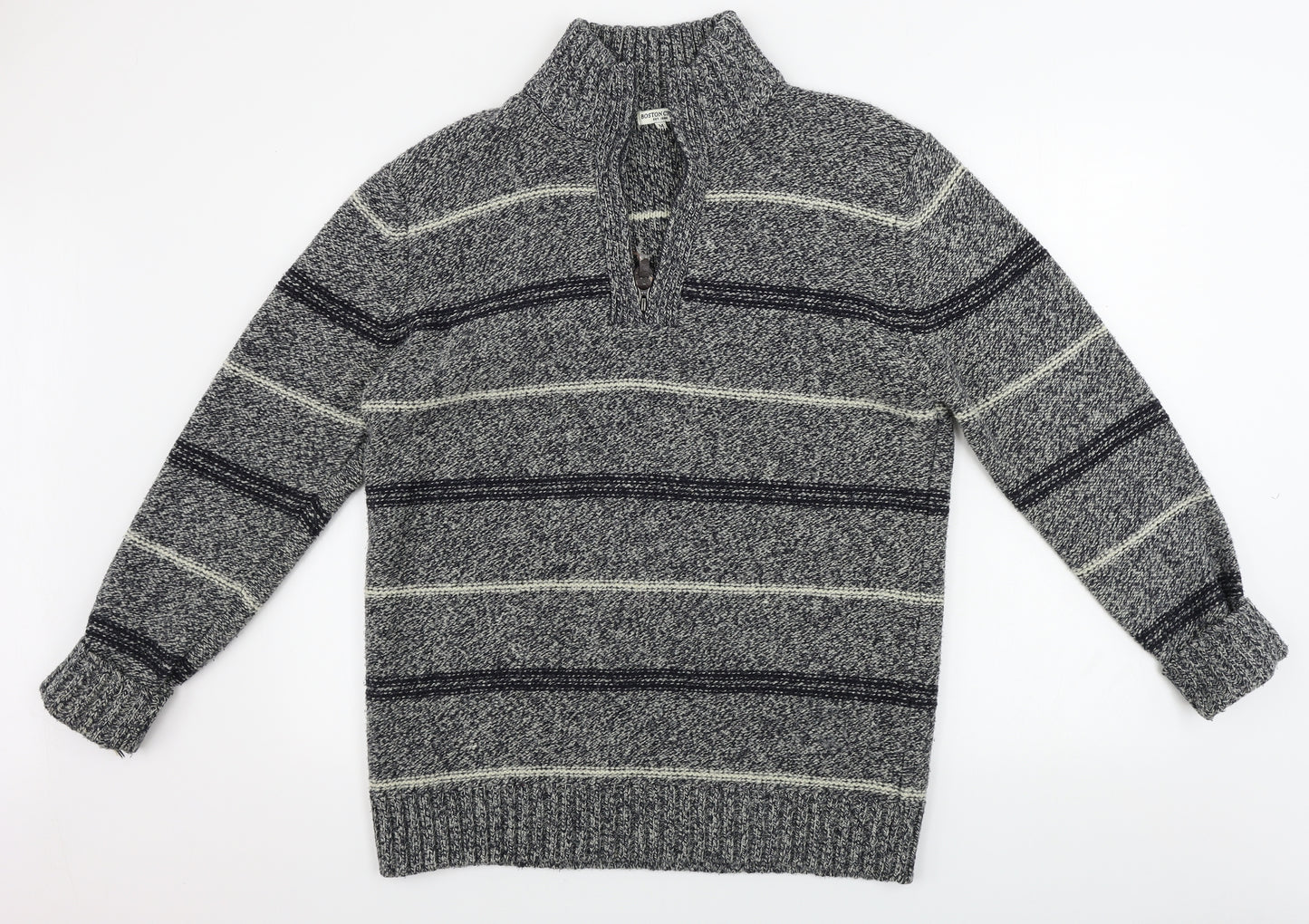 Boston crew    Mens Grey   Henley Jumper Size M