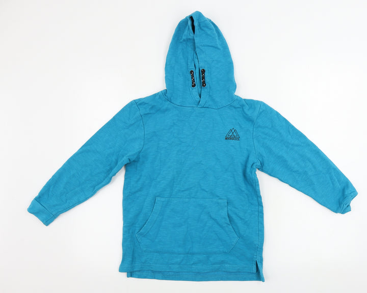 George  Boys Black Houndstooth  Pullover Hoodie Size 8-9 Years