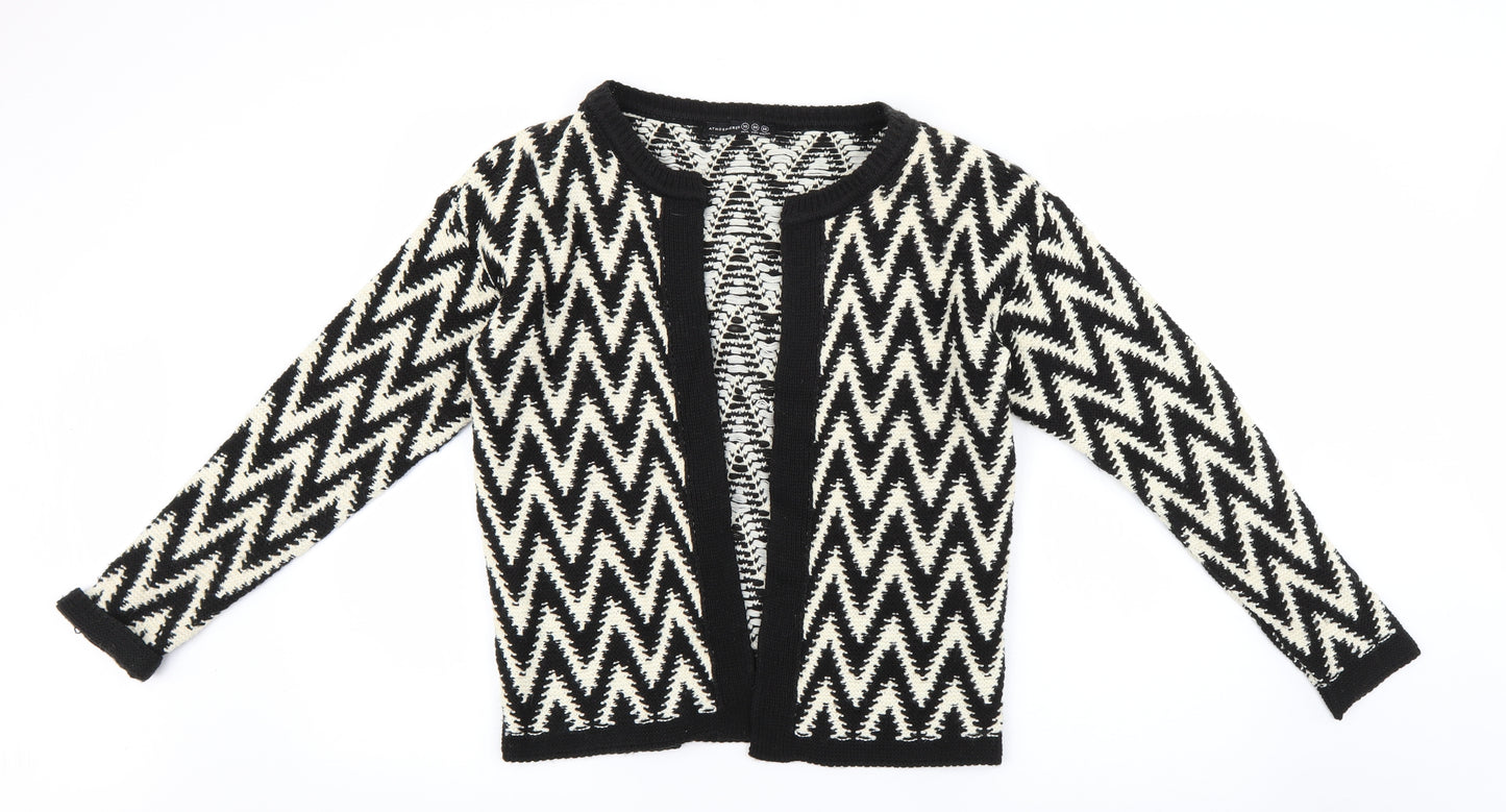 Atmosphere Womens Black Striped  Cardigan Jumper Size 10