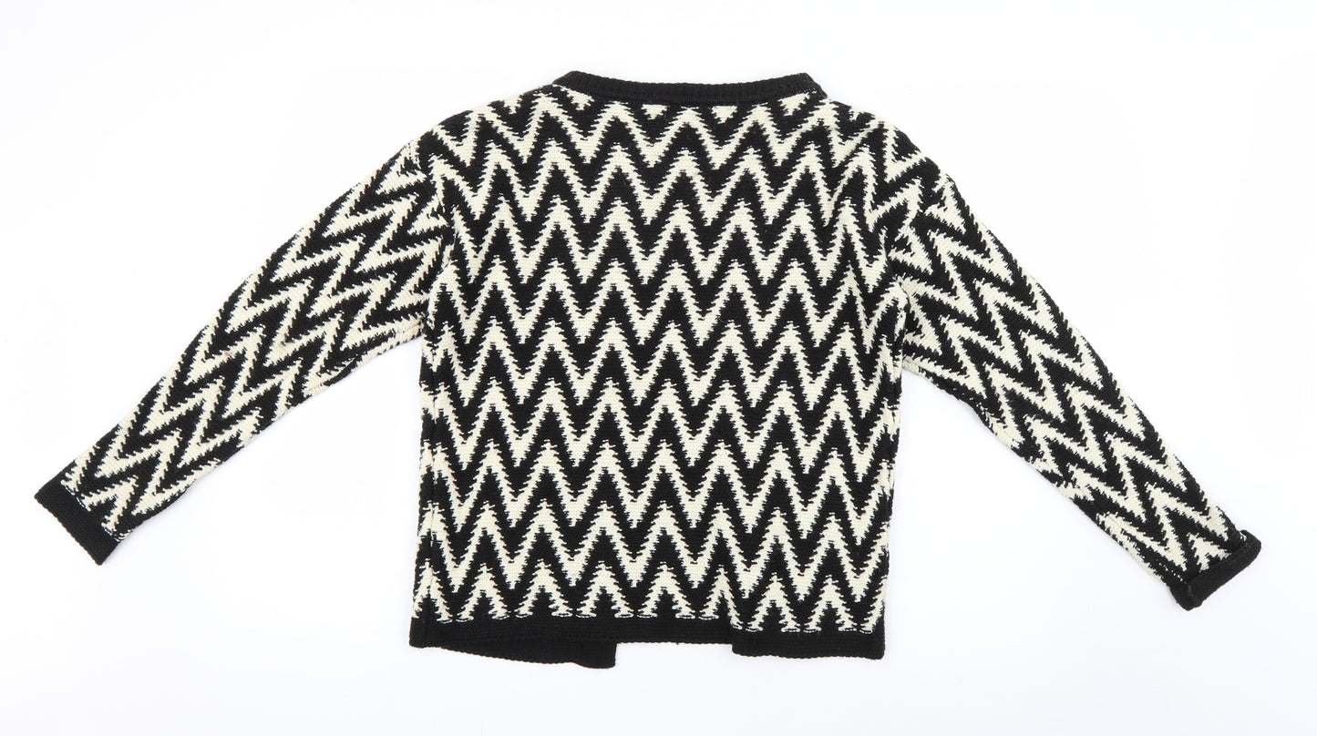 Atmosphere Womens Black Striped  Cardigan Jumper Size 10