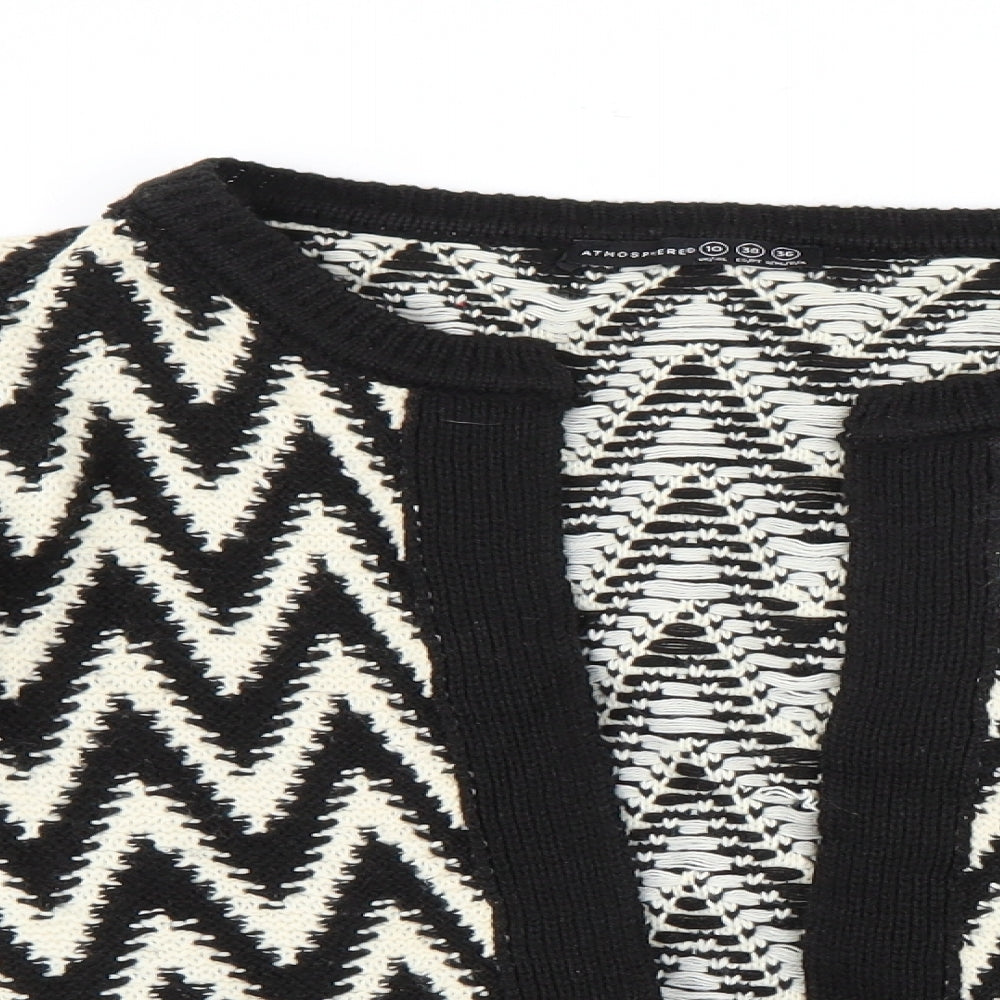 Atmosphere Womens Black Striped  Cardigan Jumper Size 10