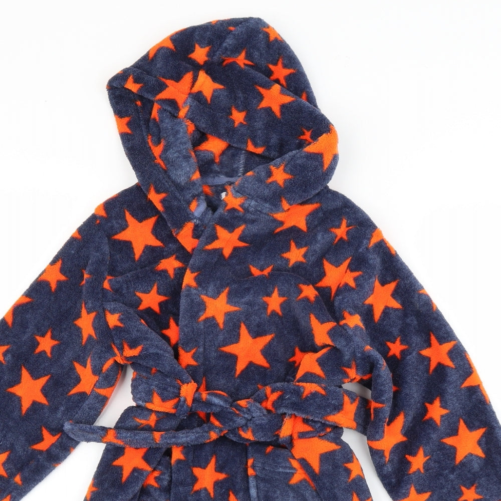 Debenhams Boys Blue Polka Dot   Robe Size 7-8 Years