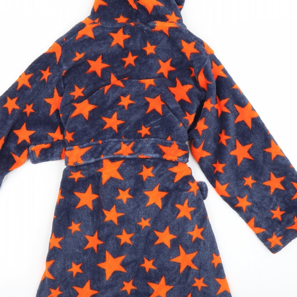 Debenhams Boys Blue Polka Dot   Robe Size 7-8 Years