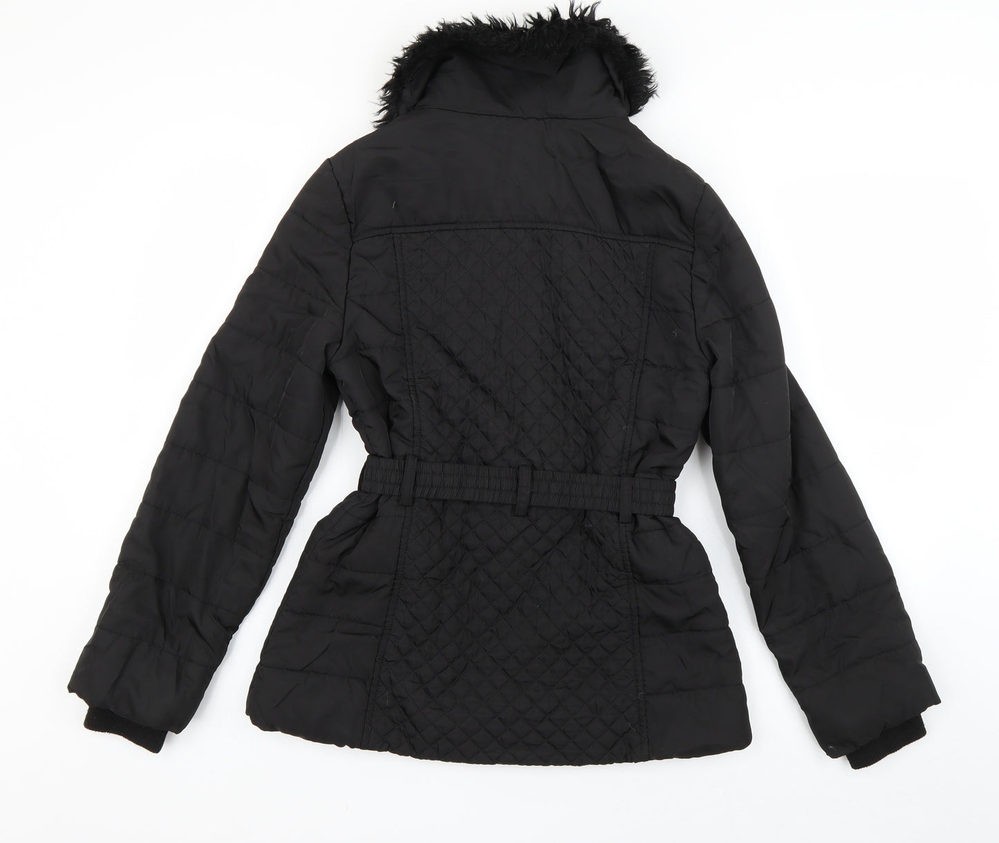 Debenhams Girls Black   Basic Coat Coat Size 11-12 Years
