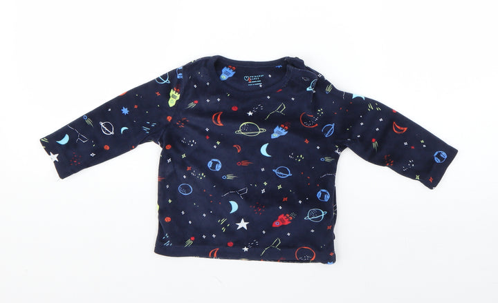 Primark Boys Blue Solid Cami Pyjama Top Size 9-12 Months