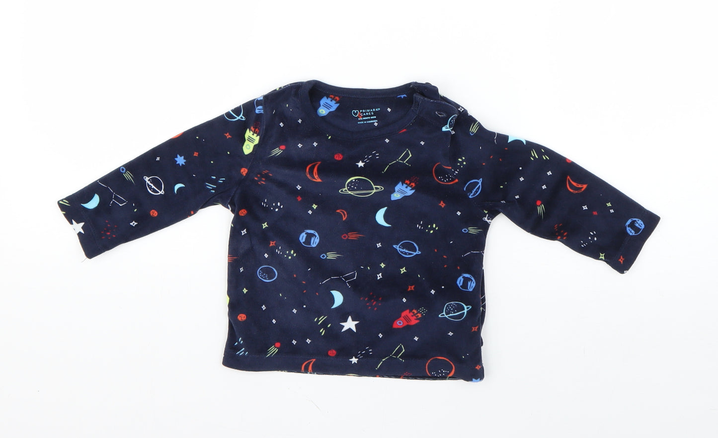 Primark Boys Blue Solid  Cami Pyjama Top Size 9-12 Months