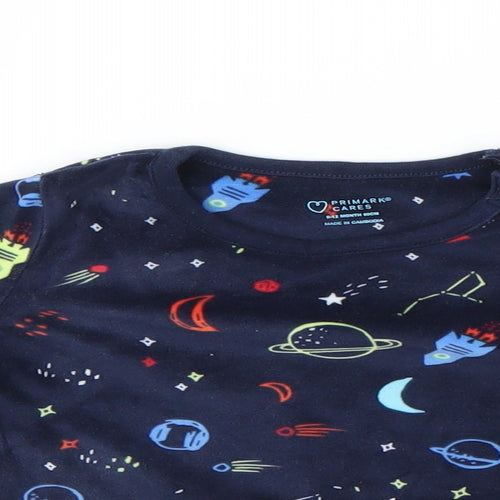 Primark Boys Blue Solid  Cami Pyjama Top Size 9-12 Months