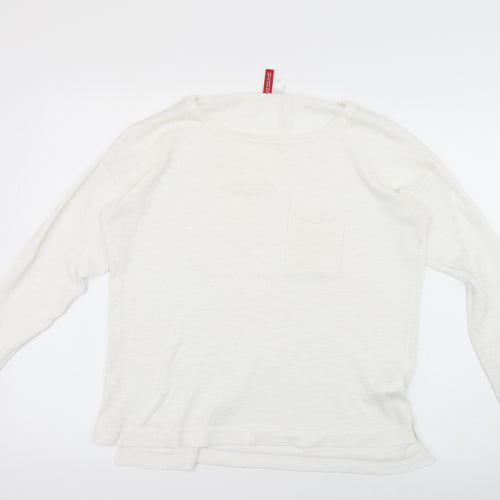 H&M Womens White   Pullover Jumper Size M