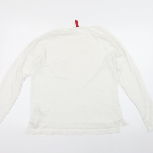 H&M Womens White   Pullover Jumper Size M