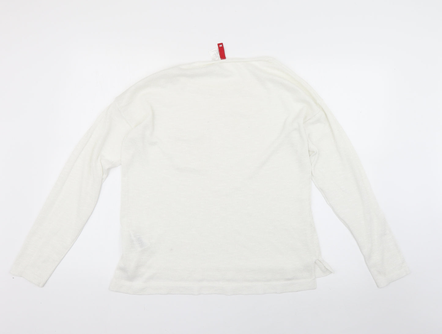 H&M Womens White   Pullover Jumper Size M