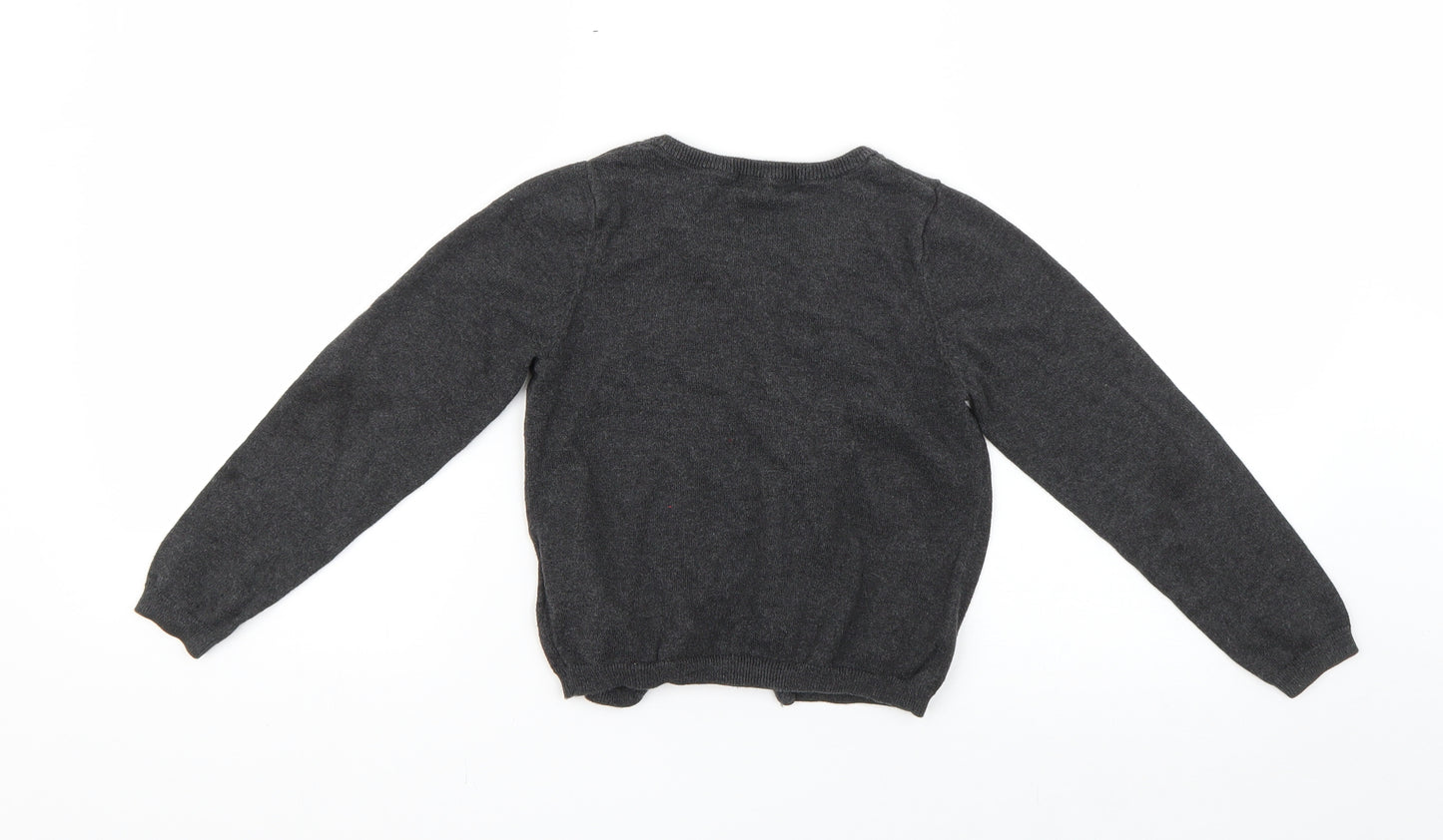 H&M Girls Grey   Cape Jumper Size 5-6 Years