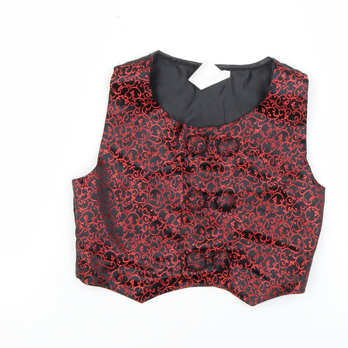 Preworn Boys Red Paisley  Basic Casual Size 4-5 Years