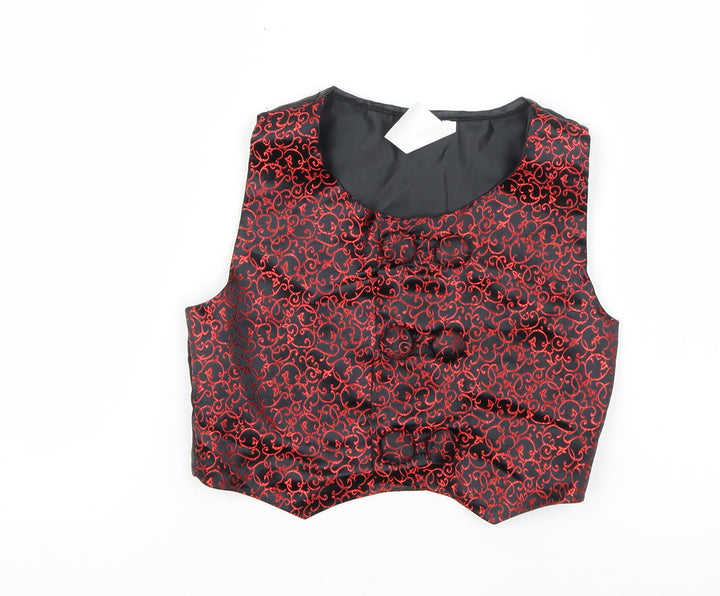 Preworn Boys Red Paisley  Basic Casual Size 4-5 Years