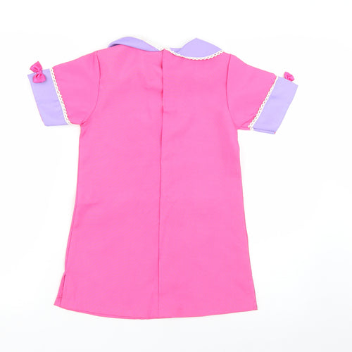 Preworn Girls Pink   Skater Dress  Size 4-5 Years  - costume