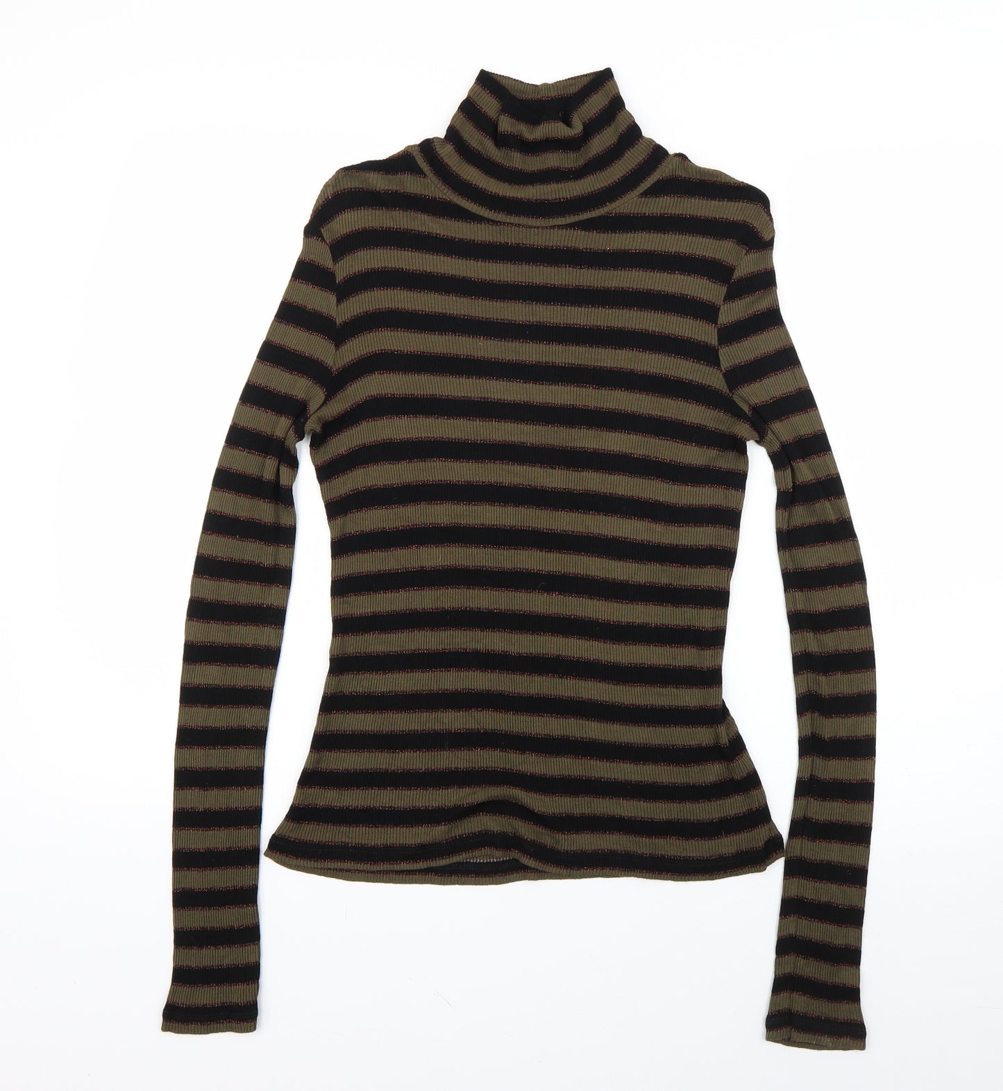 AllSaints Womens Multicoloured Striped  Pullover Jumper Size M