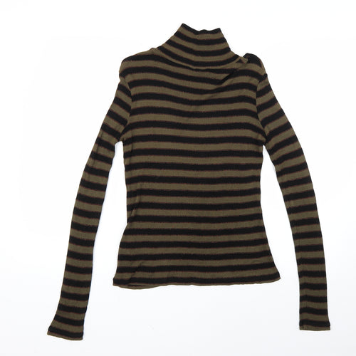 AllSaints Womens Multicoloured Striped  Pullover Jumper Size M